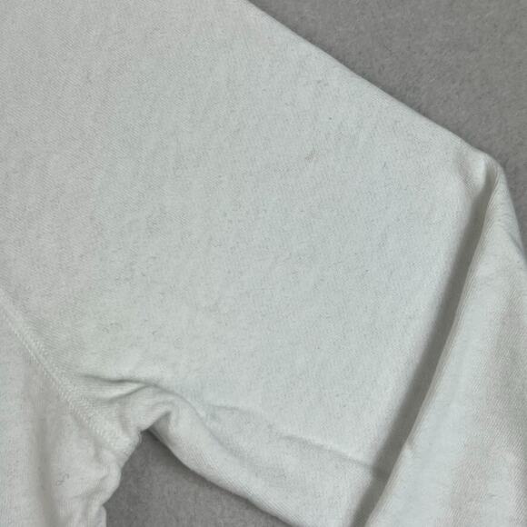 Standard James Perse Womens 0 Supima Cotton White Top Tee Terry Visible Mending - Picture 8 of 8